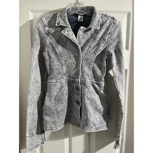 Hard Tail Forever Jacket Womens Sz S Blazer Acid Wash USA